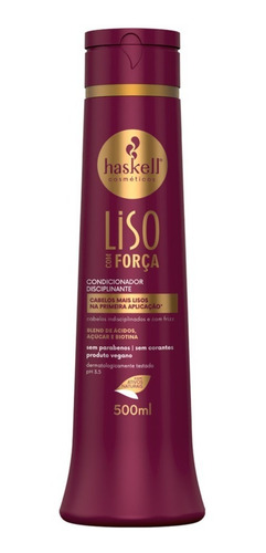 Condicionador Disciplinante Liso Com Força 500ml Haskell