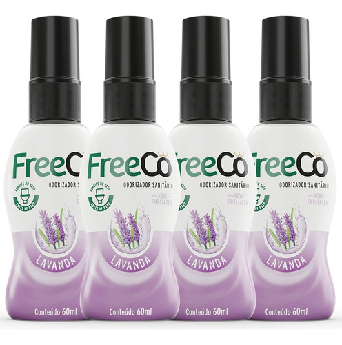 Freecô Lavanda 60ml - Kit Com 4
