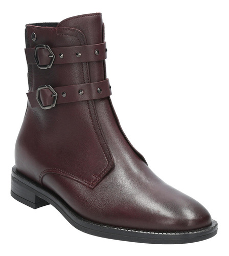 Botin Cuero Mujer Daena Rojo Hush Puppies