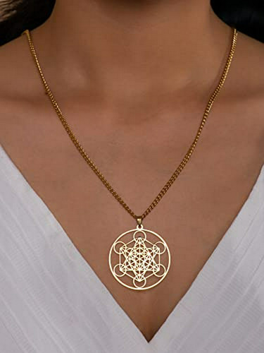 E Collar Con Dije Vintage Chapado En Oro Para Regalo