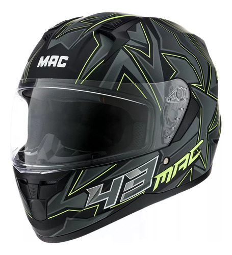 Casco Moto Integral Mac Bass Kinks Visor Simple - Fas Motos