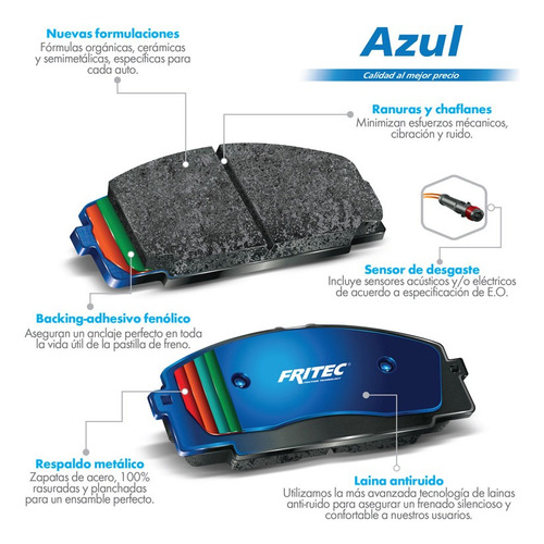 Balatas Traseras Fritec Vw Jetta 2.5l 2010 2011 2012 2013