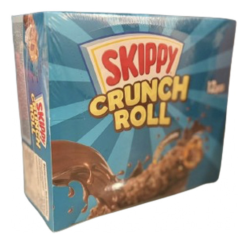 Skippy Crunch Roll Galleta Rellena De Chocolate 12 Pzas