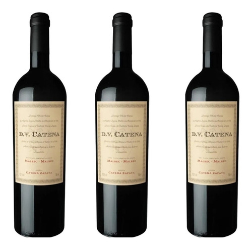 Vino Dv Catena Malbec 750ml Tinto 100% Malbec X3