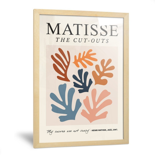 Cuadro Moderno Figuras Geométricas Matisse Abstracto 35x50