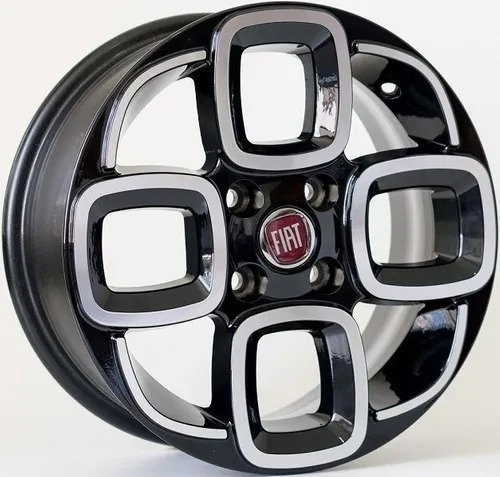 Rodas Fiat Argo Uno Sporting Aro 14 4x98 (jogo) + Bicos Cor Preto Diamantado