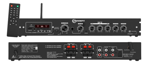 Amplificador Som Ambiente Taramps Ths6000 Bluetooth Óptica
