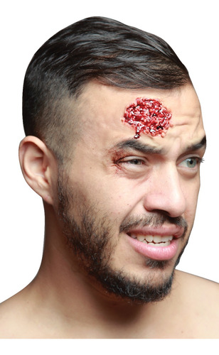 Aplicación Erupción En Cara Con Pegamento Látex Halloween