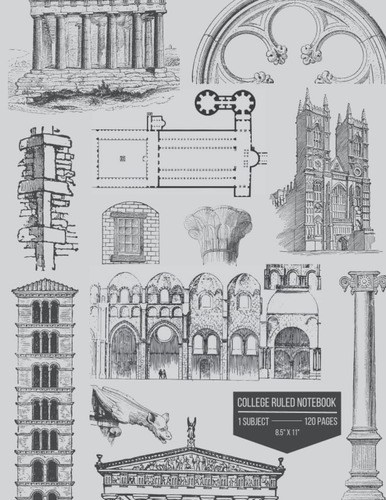 Libro: Architecture Notebook: 1 Subject, College Ruled Paper