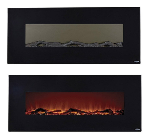 Chimenea Eléctrica De Pared 50 PuLG. Negra Control Remoto