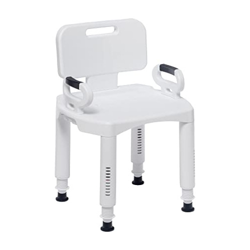 Silla De Ducha Drive Medical De Serie Premium Con Respaldo Y