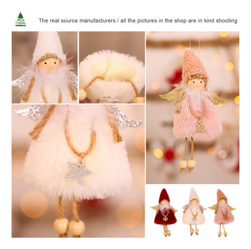 Adorno De Ángel De Felpa, Decoración Para Árbol De Navidad,