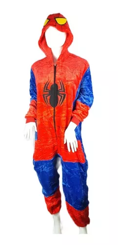 Pijama Mameluco Spiderman Adulto Disfraz Moda