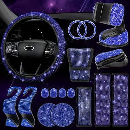 19 Pack Bling Car Accesorios Para Mujer, Cubierta De N6nd8