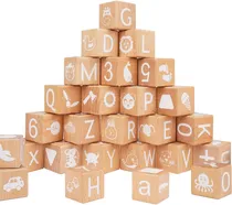 Comprar Axearte Bloques Apilables De Letras Del Alfabeto, 26 Bloques