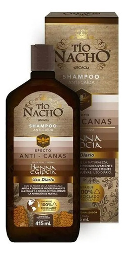 Shampoo Anti Canas Henna Egipcia 415ml Tio Nacho