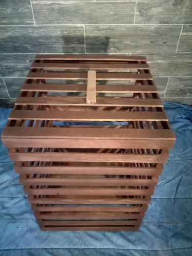 Huacal Gigante De Madera Con Tapa Color Chocolate