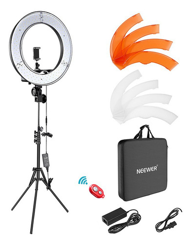 Juego De Luces Anulares Ultrafinas Blancas Rp18b Pro De 18 P