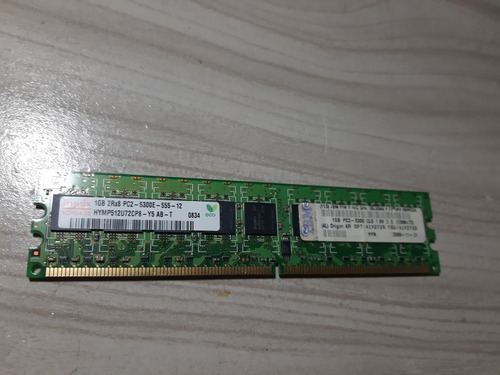 Kit 2 Memórias Ram 1gb 2rx8 Pc2-5300e-555-12