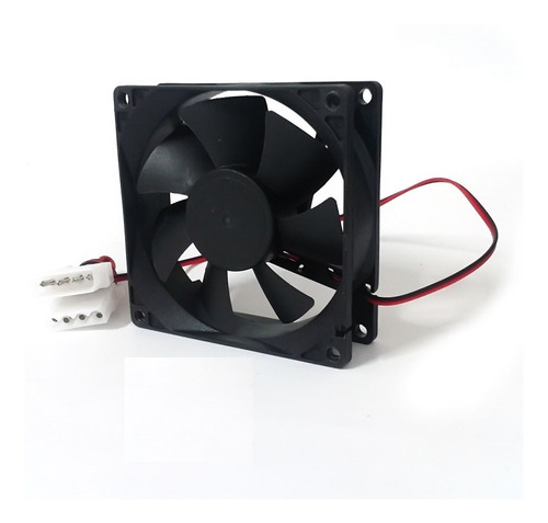 Ventilador Gabinete Xcase 8cm Conector Molex  Negro