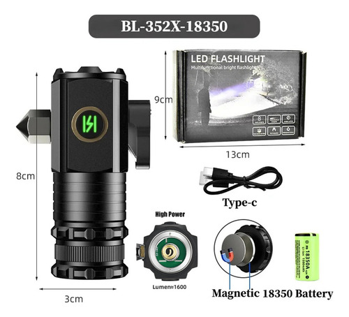 Mini Linterna Recargable Superbrillante Para Todas Las Situa