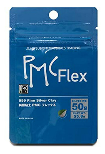 Pmc Flex Metal Clay Plata 50 Gramos (importación De Japón)