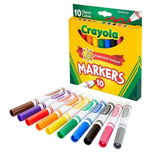 Canetas De Colorir Crayola 10 Cores - Importado Eua