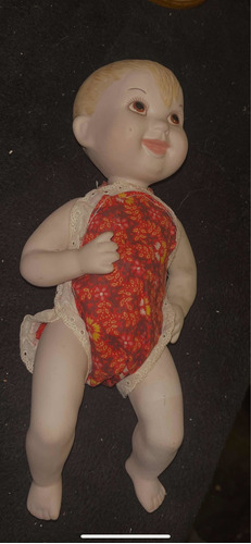 Muñeco Bebé Niño Antiguo En Porcelana Biscuit 26cm