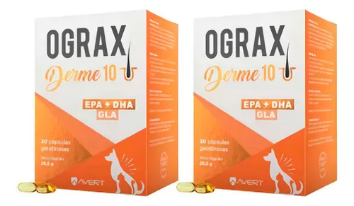 Ograx Derme 10 Avert Suplemento Vitamínico Para Cães E Gatos
