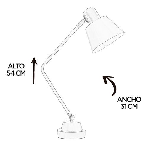 Lámpara De Mesa Led Ajustable Decolamp Ideal Para Lectura