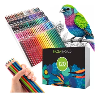 Juego De Lapices Dibujar Pintar De Colores Vibrantes 120 Pz Trazo Multicolor