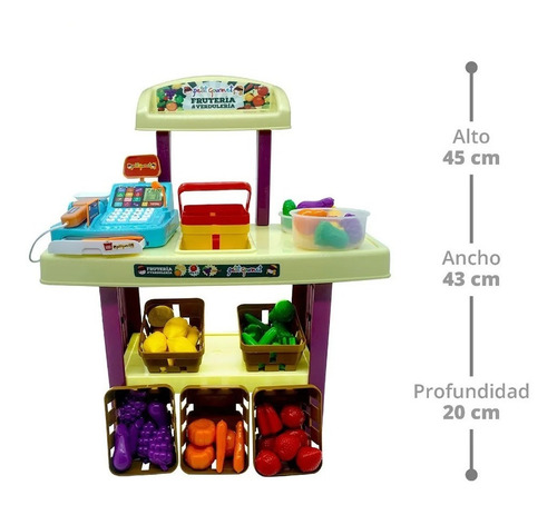 Imagen 3 de 8 de Petit Gourmet Fruteria Verduleria Con Caja Registradora