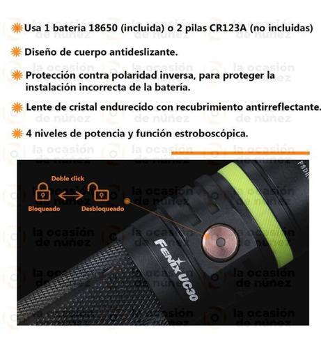 Linterna Uc30 Fenix Led 1000 Lumen Led Cree Recargable
