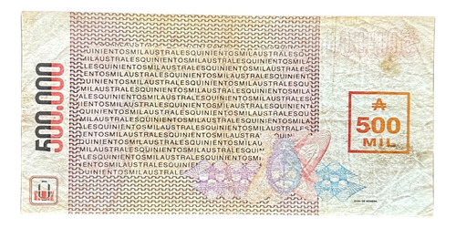 Argentina - 500000 Austral - Año 1990 - Bot. #2897 - M (Usado)