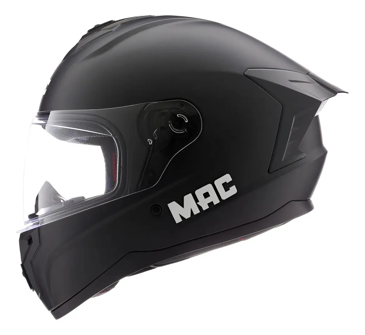 Casco Integral Moto Mac 070 Volt Solid Negro Mate Matt Black Sólido Mate M