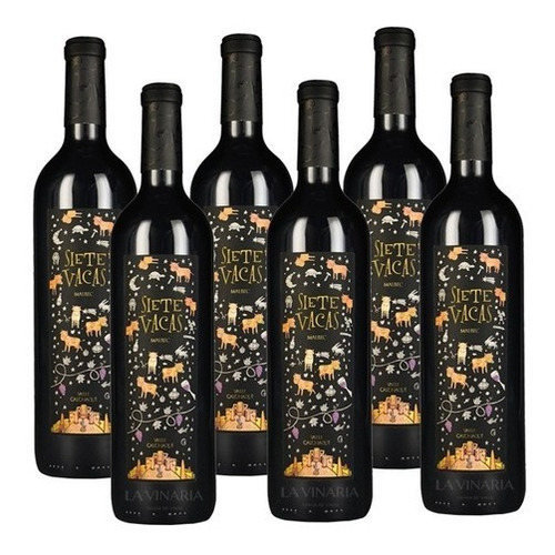 Vino Siete Vacas Reserva Cabernet Sauvignon 750ml X6