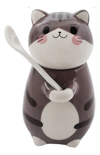 Azucarera Forme De Gato Con Cuchara Kawaii Modelo A