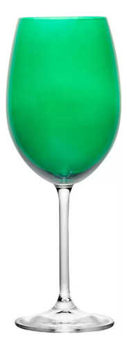 Conjunto 6 Taças para Vinho De Cristal Banquet Esmeralda 580ml - Wolff