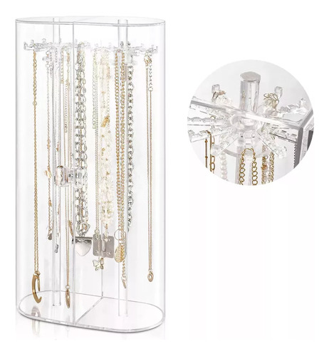 Organizador Transparente Para Collares Y Pulseras Con 24 Gan