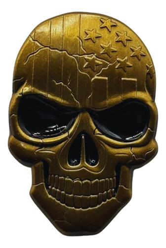  Pin Broche Botton Caveira Skull Crânio Motoclube Rock Metal