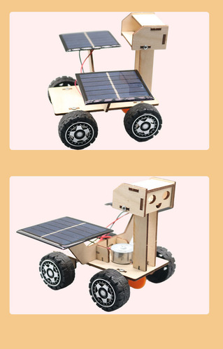 Ensamblaje De Coche De Juguete Con Energía Solar Modelo Luna