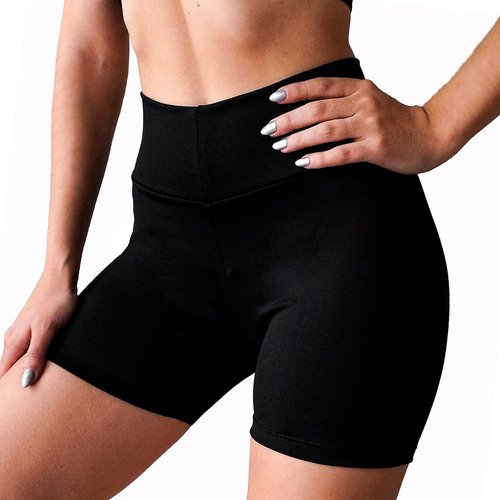 Calza Mujer Short Frunce Push Up Levanta Gluteos Modelora