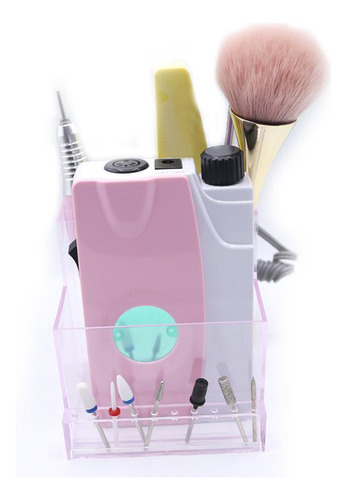 10 Agujeros De Uñas Brocas Soporte Manicura Herramientas