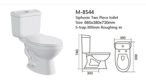 Imagen 3 de 4 de Combo Inodoro Asiento Deposito Asiento C/ Caida Envio Gratis