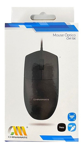 Mouse Office Cm16 Com Fio Preto Chinamate