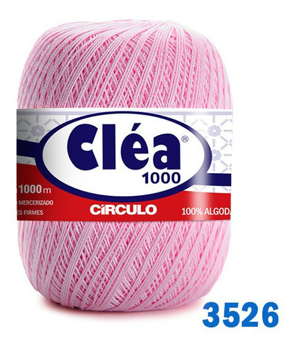 Linha Cléa 1000m Círculo Crochê Cor 3526 - Rosa Candy