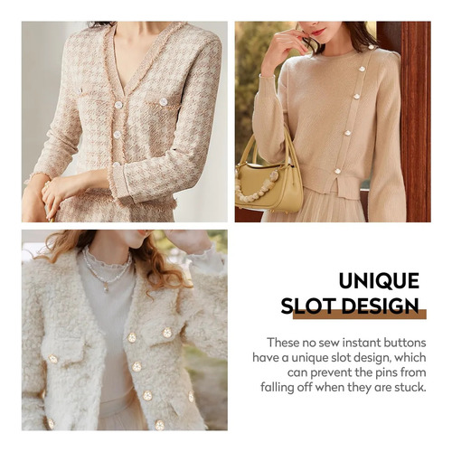 Botones De Broche Para Camisa De Mujer, 30 Botones