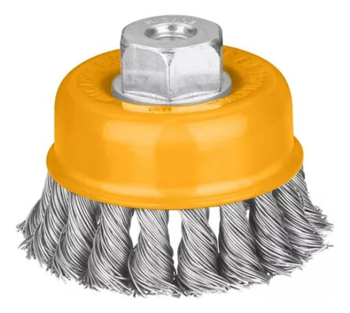 Cepillo De Alambre Trenzado Para Amoladora 75mm Ingco Pf