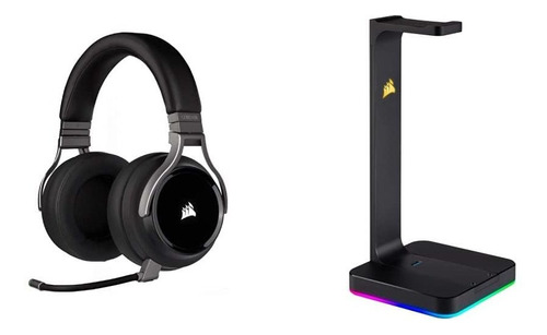 Auricular Inalambrico Para Juego Carbon Corsair St100 Rgb