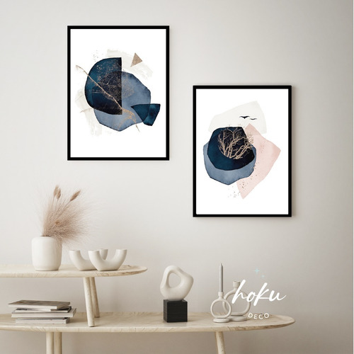 Imagen 1 de 1 de Cuadros - Set X 2 - 30x40 - Azul Y Rosa